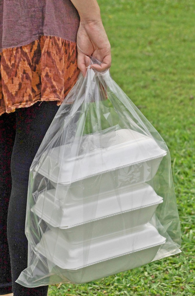 Пінна тара в чистих поліетиленових пакетах
 - Фото, зображення