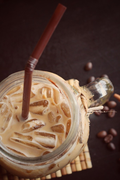 Eiskaffee auf Glas - Foto, Bild