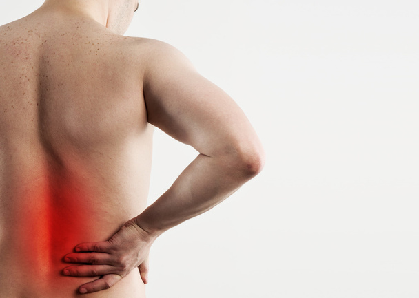 Man back pain - Φωτογραφία, εικόνα
