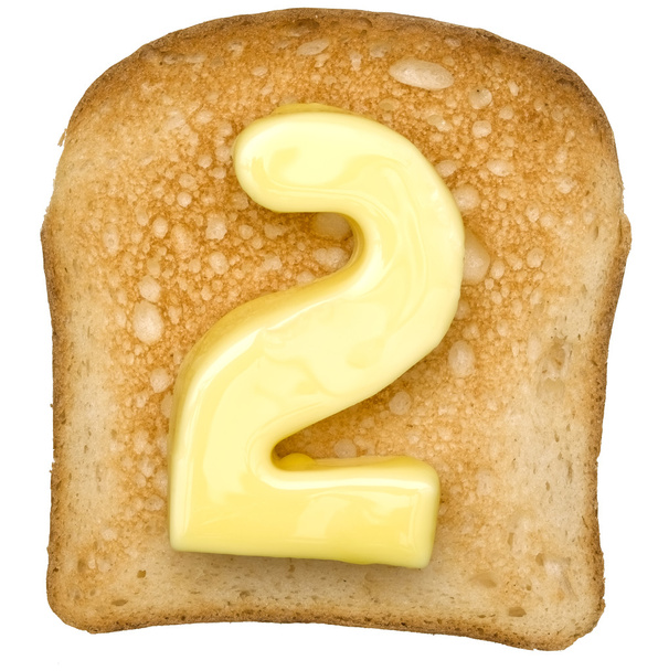 Tost ile tereyağı sayı - Fotoğraf, Görsel