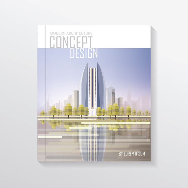 Arquitetura imobiliária livro de design conceito
 - Vetor, Imagem