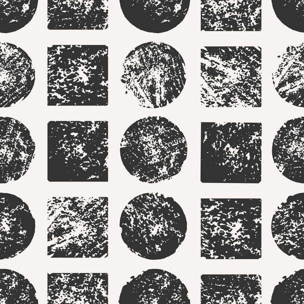 Round and Square Seamless Pattern - Wektor, obraz