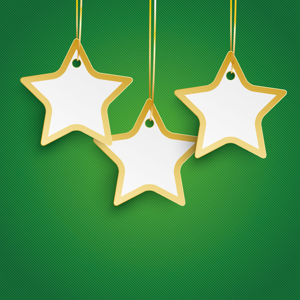 Golden Stars Green - Вектор,изображение