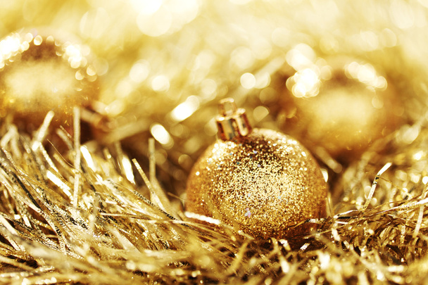Golden christmas background - 写真・画像