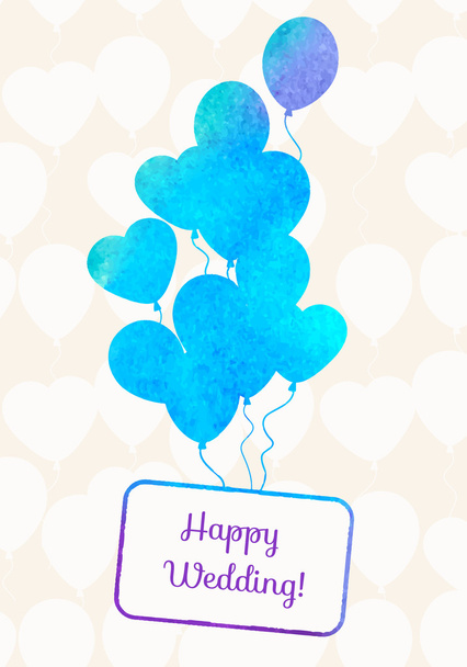 Carta palloncini acquerello con modello senza soluzione di continuità
 - Vettoriali, immagini