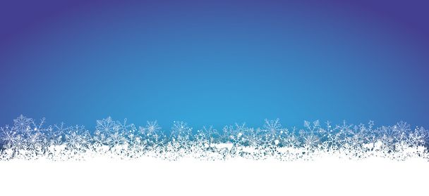 płatki śniegu niebieska Kartka świąteczna - Wektor, obraz