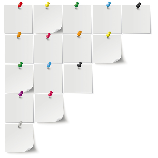 Stickers Gris épingles colorées
 - Vecteur, image