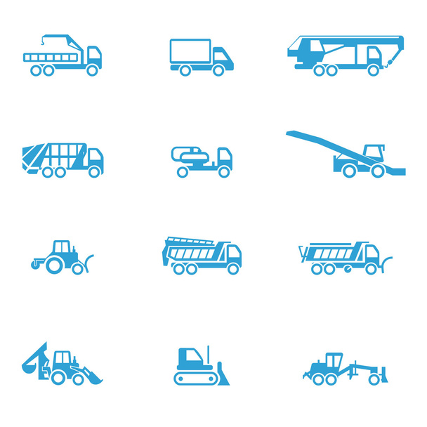 Symbole für verschiedene Arten von Sonderfahrzeugen, Teil 3 - Vektor, Bild