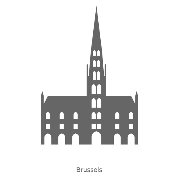 Ratusz w Brukseli, Belgia - Wektor, obraz