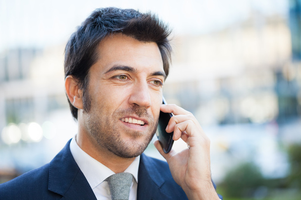 Businessman talking on the phone - Photo, image