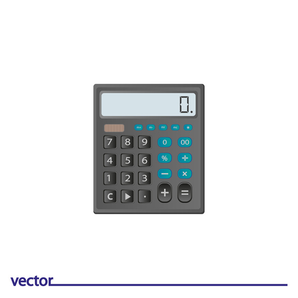 Flat Icon of calculator - Vettoriali, immagini