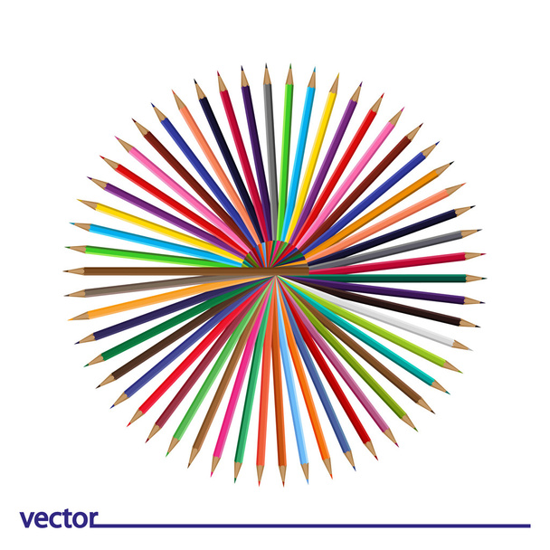 Icône de crayons de couleur
 - Vecteur, image