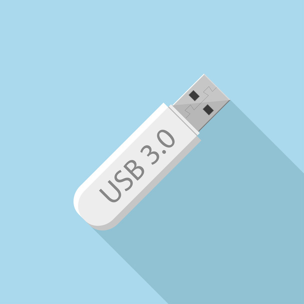 Flat Icon of USB flash drive - Vektor, obrázek