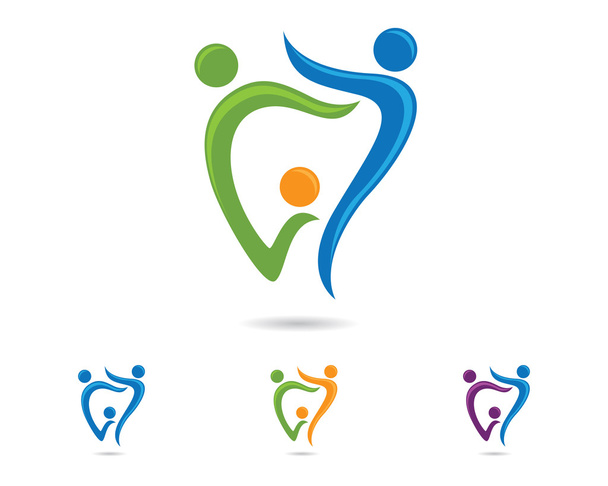 aile diş logosu - Vektör, Görsel