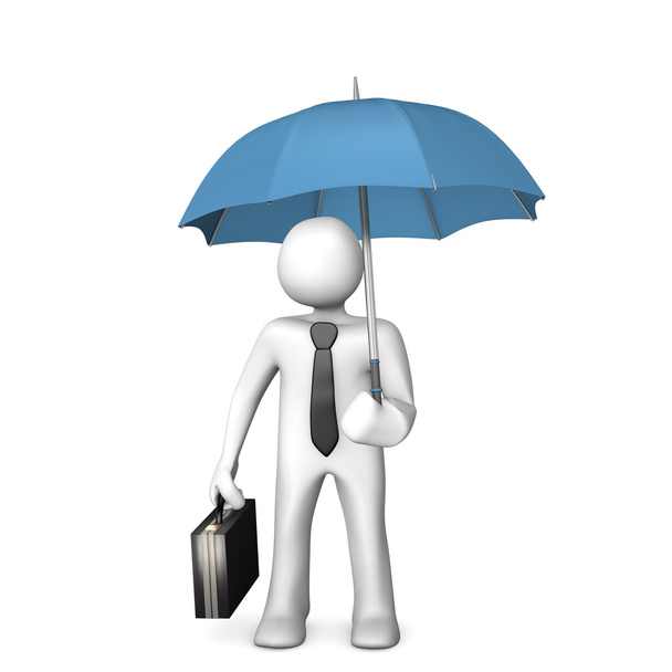White businessman with Umbrella - Photo, image