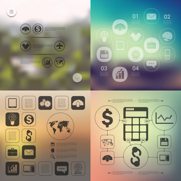 Business infographic icons - Vector, Imagen