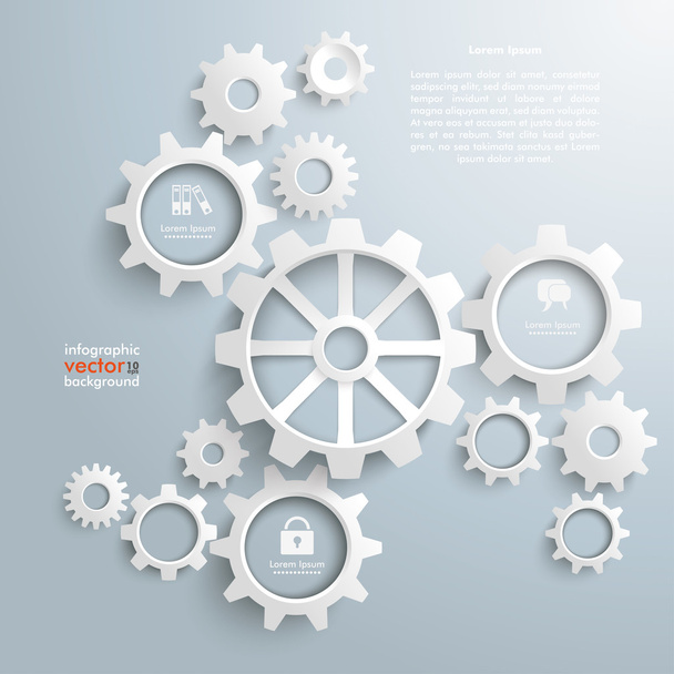 Big Machine with White Gears - Vector, Image