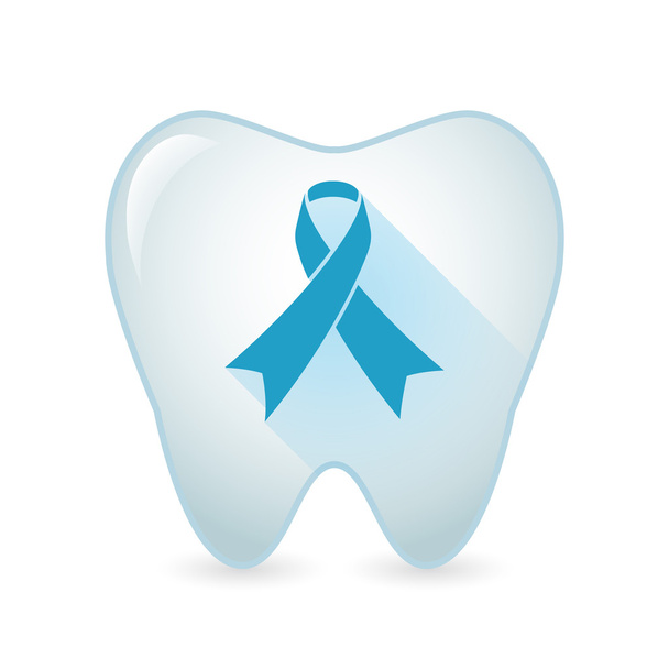 icône de la dent avec un ruban de sensibilisation
 - Vecteur, image