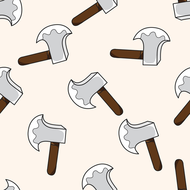 work tool axe , cartoon seamless pattern background - Διάνυσμα, εικόνα
