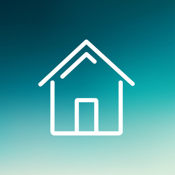 Real estate house thin line icon - Вектор,изображение