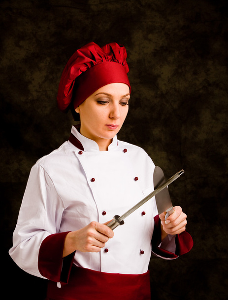 Chef with knife - Fotoğraf, Görsel
