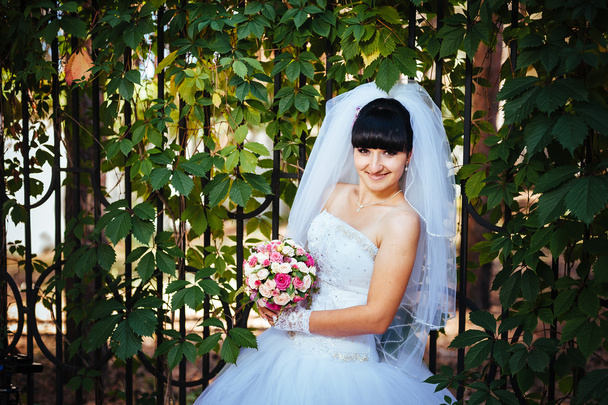 Beautiful bride posing in her wedding day - Foto, immagini
