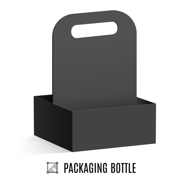 cardboard packaging for bottles - Διάνυσμα, εικόνα