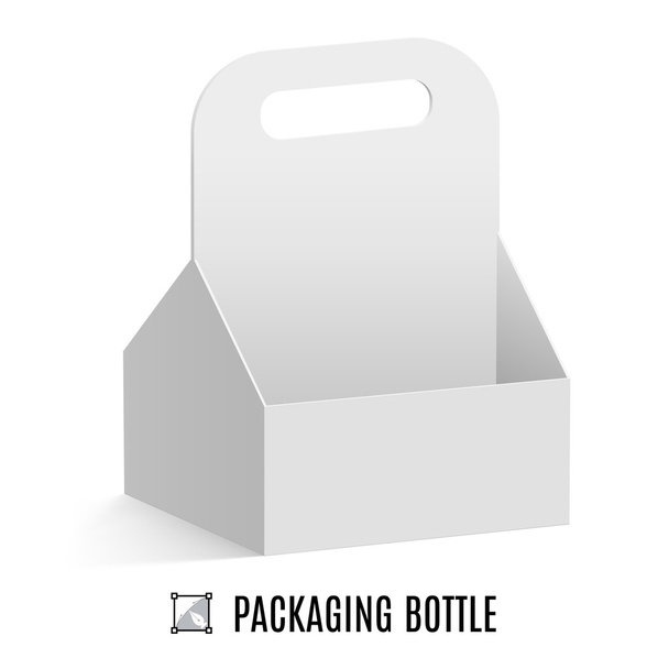 cardboard packaging for bottles - Vector, Imagen