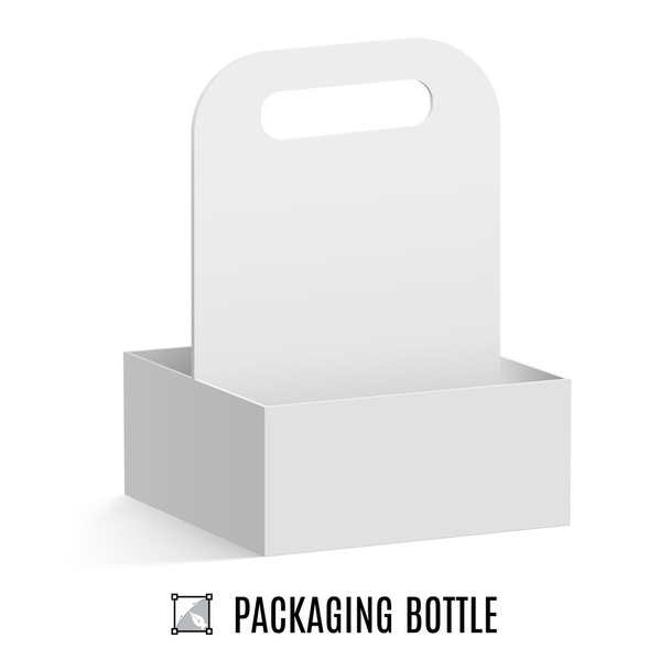 cardboard packaging for bottles - Διάνυσμα, εικόνα