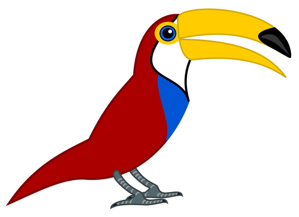 a parrot toucan's profile - Vektor, obrázek