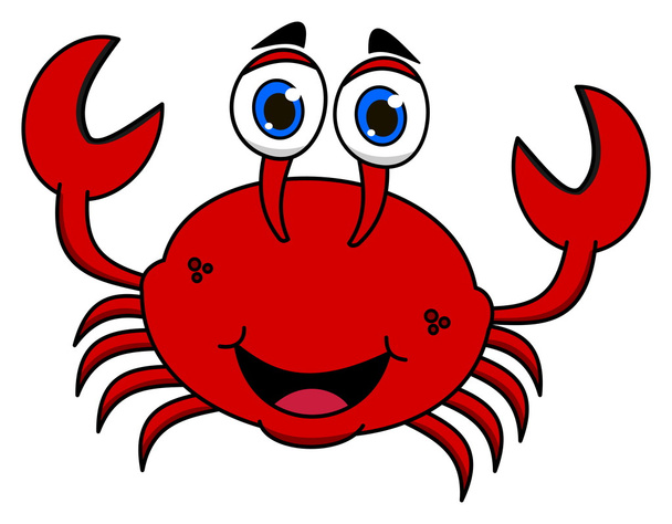 happy red crab - Vector, Image