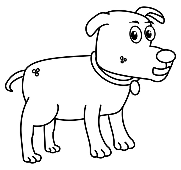 small dog for coloring's profile - Wektor, obraz