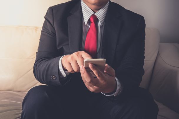 businessman using mobile smartphone - Photo, Image