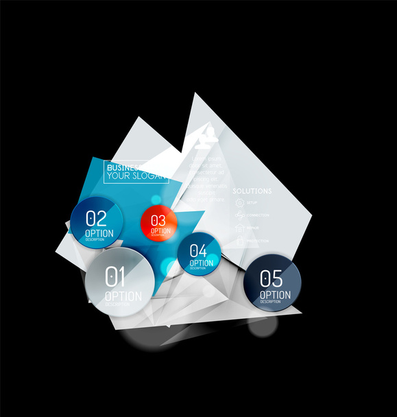 Unternehmen abstrakt dreieckig Infografik Layout - Vektor, Bild