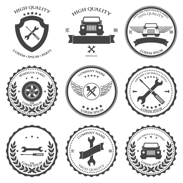 Car service Auto parts and tools Icons - Vektor, Bild