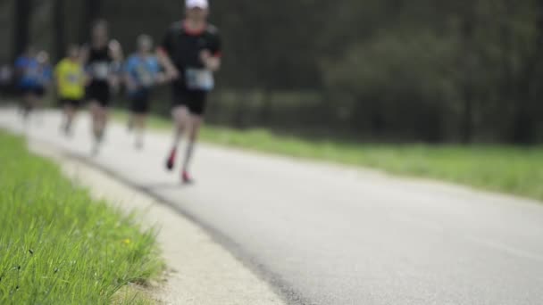 Maraton yarışı ayaklarına koşucu - Video, Çekim