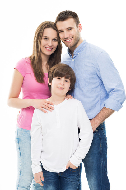 Happy family with son - Фото, изображение