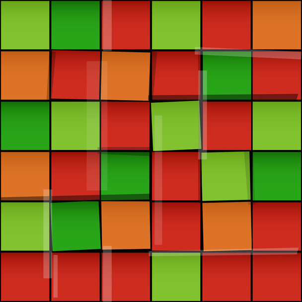 Padrão feito de quadrados de cor
 - Vetor, Imagem