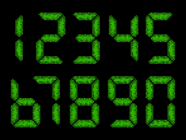 Números de la pantalla de siete segmentos
 - Vector, imagen