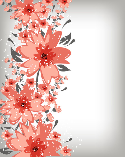 Fundo romântico com flores
 - Vetor, Imagem