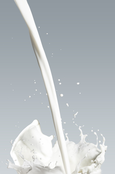 Milk Splash from bottle - Fotoğraf, Görsel