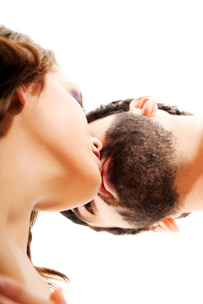 Happy beautiful couple kissing. - Фото, зображення