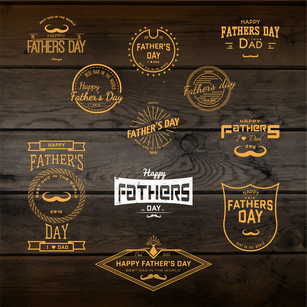 Vaders dag badges logo's en labels - Vector, afbeelding