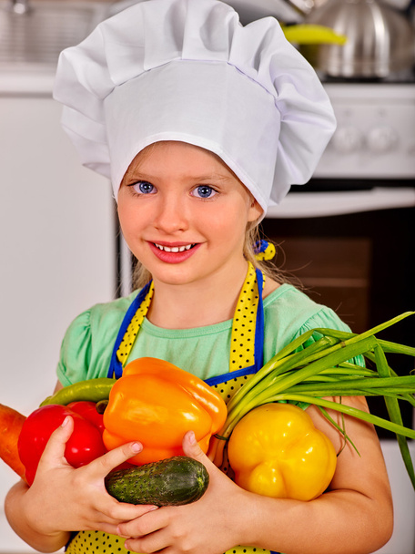 Child cooking at kitchen. - Valokuva, kuva