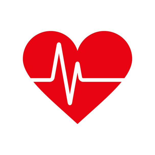 Ícone de batimento cardíaco
 - Vetor, Imagem