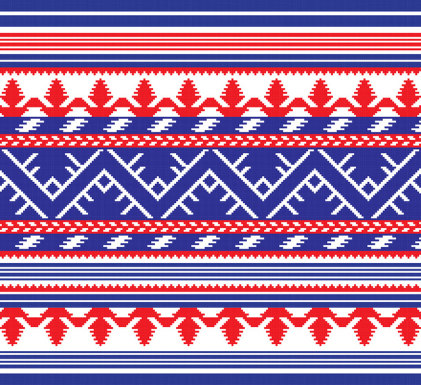 異なる色の民族装飾パターンのセット - ベクター画像