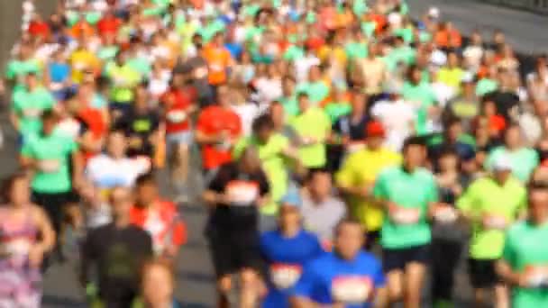 Blurred mass of marathon - Footage, Video