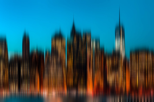 Manhattan v noci - Fotografie, Obrázek
