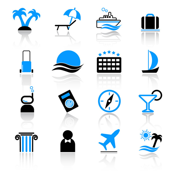Iconos de viaje
 - Vector, imagen