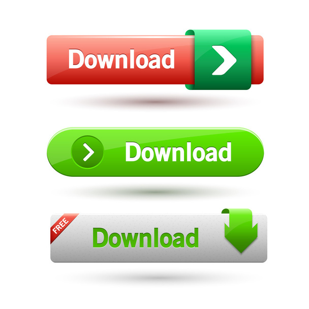 Vector illustration of download buttons. - Vektor, obrázek